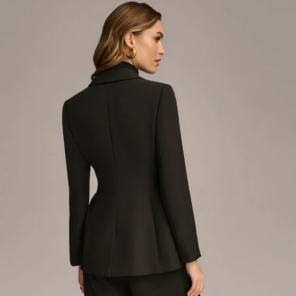 Donna Karan Black Blazer with Gold Accent - Picture 2 of 9